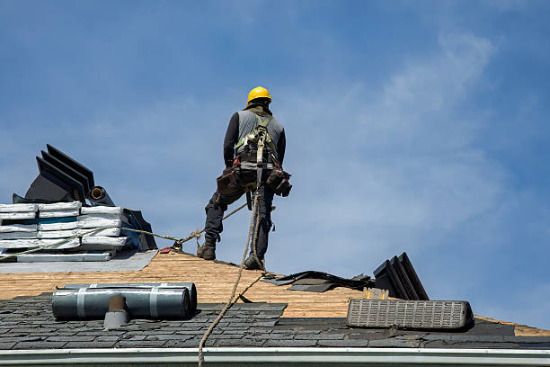 Professional Roof Installation technician working in Brooks, CA